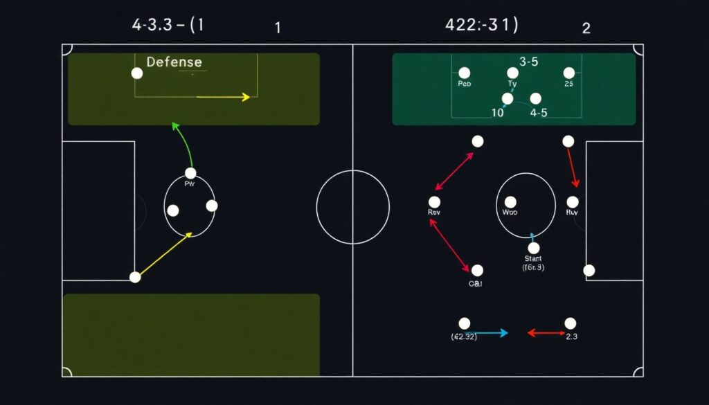Сравнение юзабилити схем 4-3-3 и 4-2-3-1 в современных сезонах - иллюстрация