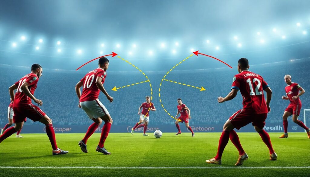 Тактика на матч против доминирующего соперника с высоким прессингом - иллюстрация