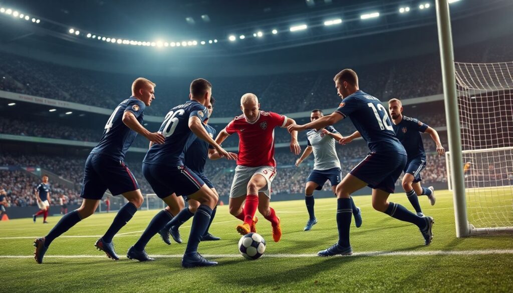 Тактика на матч против доминирующего соперника с высоким прессингом - иллюстрация